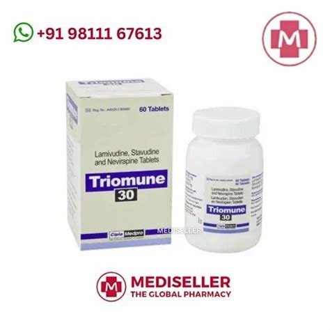 Triomune 30 Mg Lamivudine Stavudine And Nevirapine Cipla Ltd