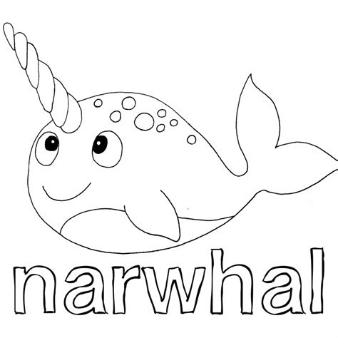 Narwhal Coloring Pages Pdf To Print Coloringfolder