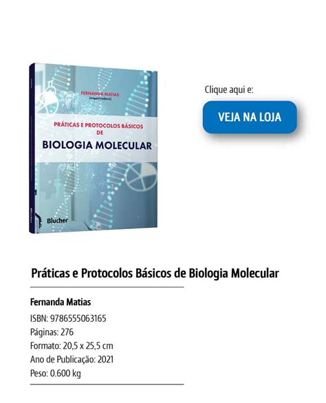 Práticas E Protocolos Básicos De Biologia Molecular By Editora Blucher Issuu