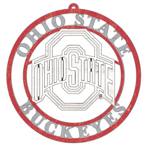 Ohio State Buckeyes Team Logo Cutout Door Hanger - Sports Unlimited