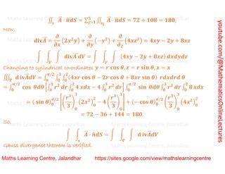 Advanced Mathematics Vector Calculus Integral Calculus Gauss