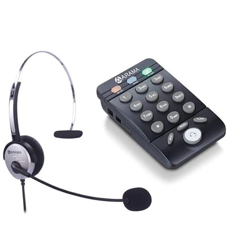 Corded Headset Telephone With Noise Cancelling Mic Wantek Arama Landline Phone Fully Functional