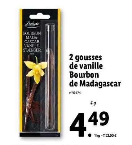 Promo Gousses De Vanille Bourbon De Madagascar Chez Lidl Icatalogue Fr