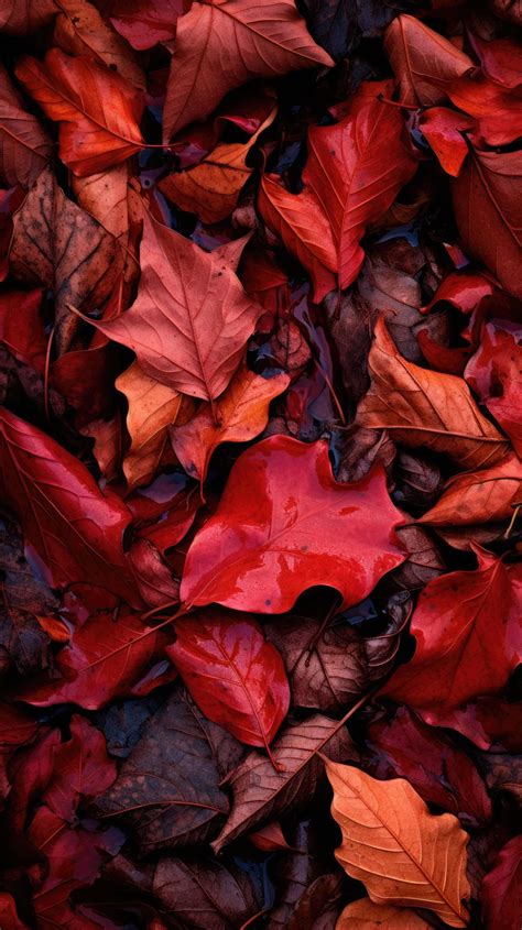 Free AI art images of red leaves