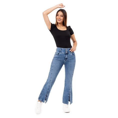 Pantalon Flare Jean Stch Hgh Rs Julianah Total Cristal Hb Pionier