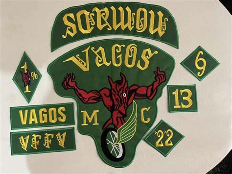 Vagos Nomads Mc 35cm Iron On Embroidered Set Etsy