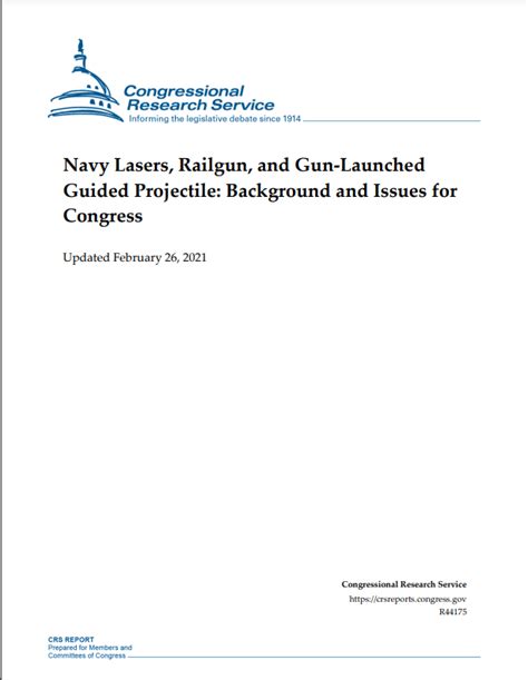 3 New Congressional Research Service Reports Covering Naval Issues Have