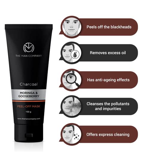 The Man Company Activated Charcoal Peel Off Mask Remove Blackheads