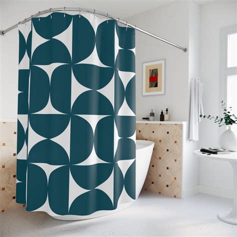 Teal Shower Curtain Etsy