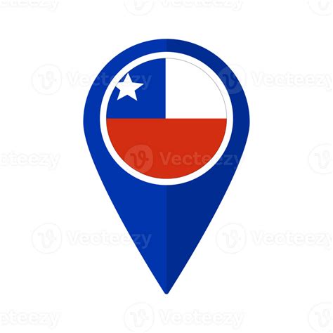 bandera de Chile bandera en mapa determinar con precisión icono aislado ...