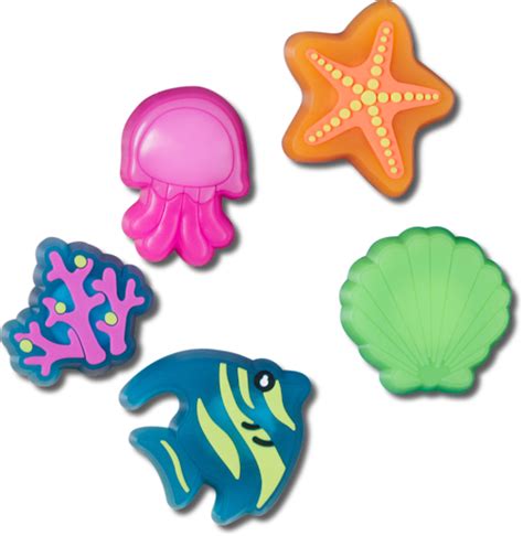 Lights Up Under The Sea 5 Pack Jibbitz Shoe Charm Crocs