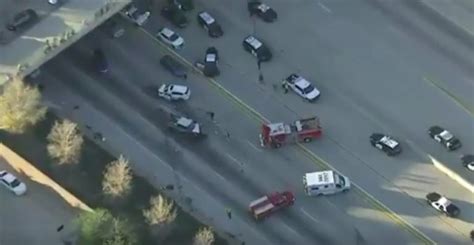 Fatal 7 Vehicle Crash On 210 Freeway Caused By Chase Suspect Going The