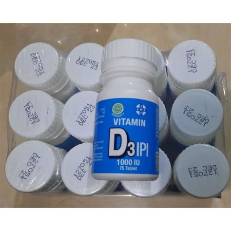 Jual Vitamin D3 Ipi 1000 IU Isi 75 Tablet Shopee Indonesia