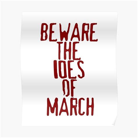 Beware The Ides Of March Julius Caesar Roman History Red Poster By Innovateodyssey