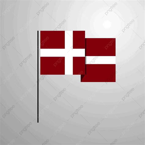 Denmark Flag Vector PNG Images, Denmark Waving Flag Design Vector ...