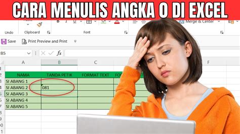 CARA MENULIS ANGKA 0 DI EXCEL AGAR TIDAK HILANG YouTube