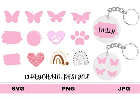 Keychain Svg Bundle Svg Bundles Acrylic Keychain Svg Etsy