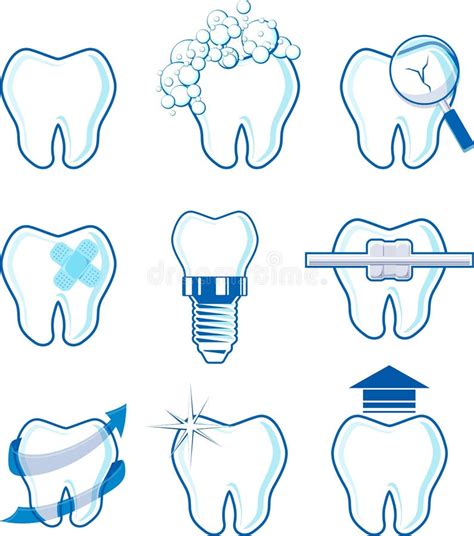 Vecteur dentaire d icônes illustration de vecteur Illustration du
