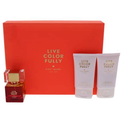 Kate Spade Live Colorfully 1oz Edp Spray 1oz Body Cream 1oz Shower Cream 3 Pc T Set 3 Pc