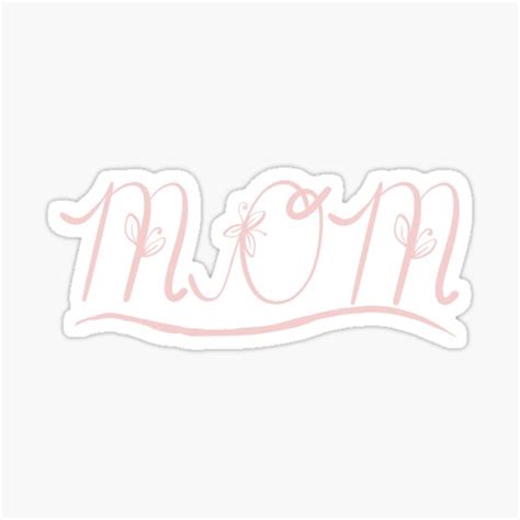 Copy Of Awesome Mom Merch Pale Pink Sticker For Sale By E Eden