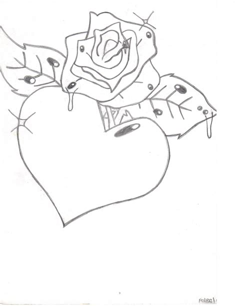 Rose With Stem Drawing at GetDrawings | Free download