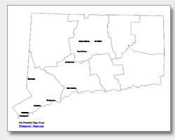 Connecticut County Map Printable