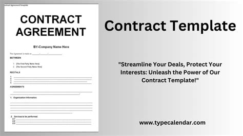 Free Printable Contract Templates Word Pdf Services And Employment