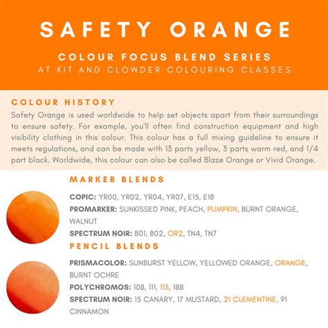 027 Safety Orange | COLOR OF THE WEEK Coloring Tips, Coloring Markers ...