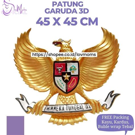 Jual Murah Hiasan Dinding Garuda Pancasila 3 Dimensi Lambang Negara