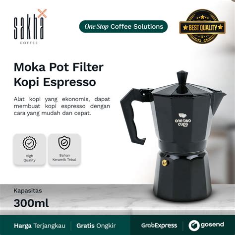 Mokapot Espresso Maker 6 Cup 300ml Coffee Alat Seduh Kopi Bubuk Moka