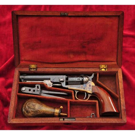 Cased Colt Model 1849 Percussion Pocket Revolver 31 Cal 5 Shot 5” Barrel Blue And Case Harde