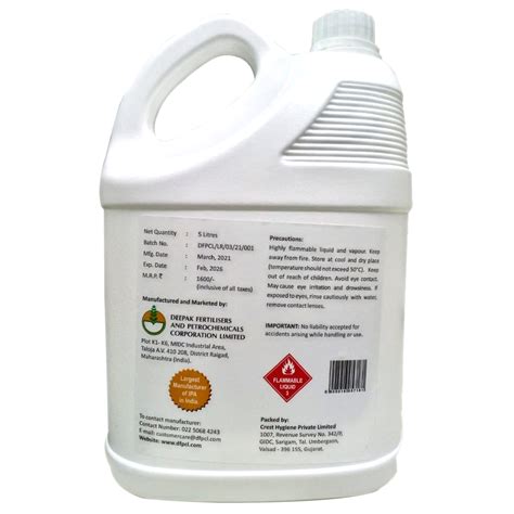 99 ISOPROPYL ALCOHOL IPA 2 PROPANOL LR Grade 5Ltr