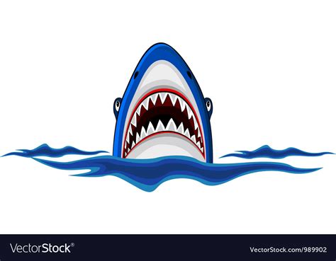 Angry Shark Royalty Free Vector Image Vectorstock