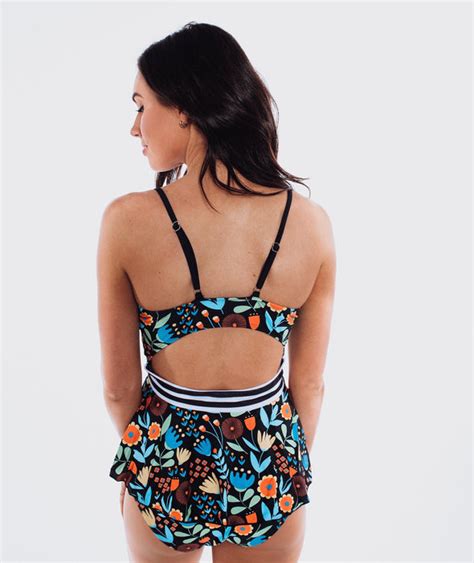 Breanne Floral Peplum Swimsuit 94 Rad Swim