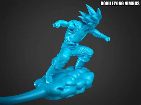 Goku Flying Nimbus 3D Model CGTrader