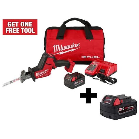 Milwaukee M18 Fuel 18v Lithium Ion Brushless Cordless Hackzall Reciprocating Saw Kit W M18 5