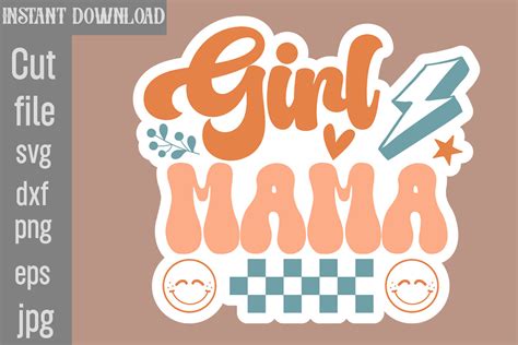 Girl Mama Svg Cut File Graphic By Simacrafts · Creative Fabrica