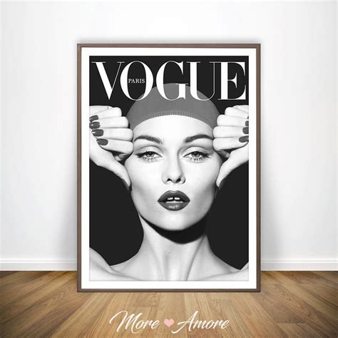 Vogue Wall Art Vogue Poster Black And White Photography Etsy