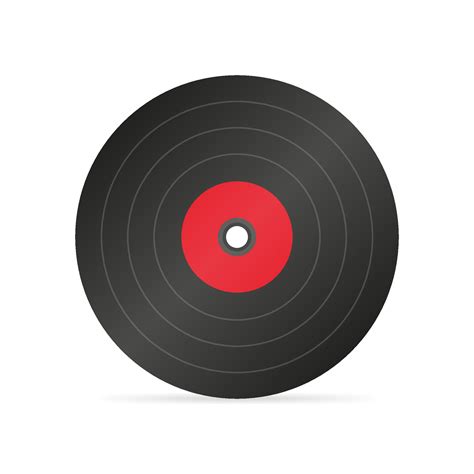 Vinyl Record Flat Icon With Long Shadow Vector Art At Vecteezy