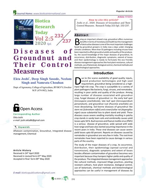 (PDF) Diseases of groundnut and their control measures