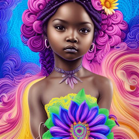 Intricately Beautiful Dark Skin Baby Girl · Creative Fabrica