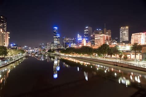 Free Stock photo of Melbourne city night lights | Photoeverywhere