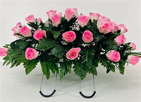 Amazon Light Pink Rose Spring Cemetery Flowers For Headstone And