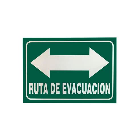 Letrero Ruta de evacuación derecha o izquierda calidad