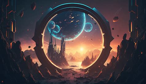 Alien Planet Space Sci Fi Background Alien Planet Space Science