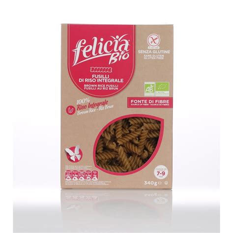 Felicia Bio Pasta Di Riso Integrale Fusilli Senza Glutine 340g