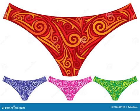 Female Underwear Panties Woman Lingerie Stock Vector Illustration Of