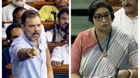 Only A Misogynistic Man Smriti Irani Hits Out At Rahul Gandhi