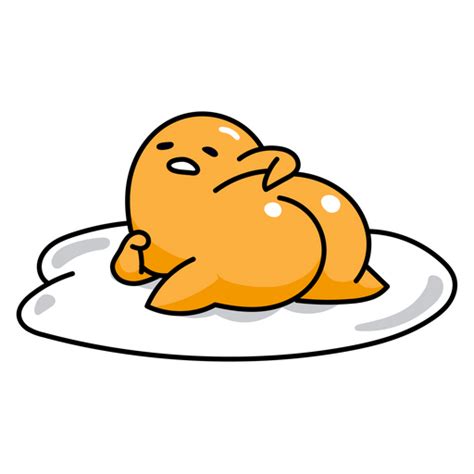 Gudetama Turned Around Sticker - Sticker Mania