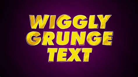 Wiggle Grunge Text After Effects Tutorial Youtube